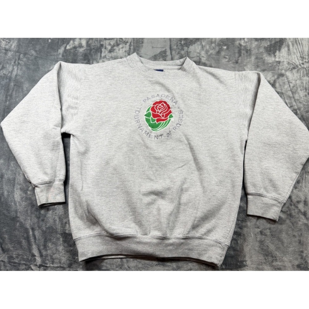 Vintage 90s Pasadena Tournament of Roses Sweatshirt OVB Embroidered Gray S